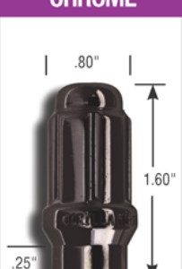 Extended Thread (ET) Black Spline Drive 12mm x 1.50 Lug Nuts (24pcs + Spline Key)