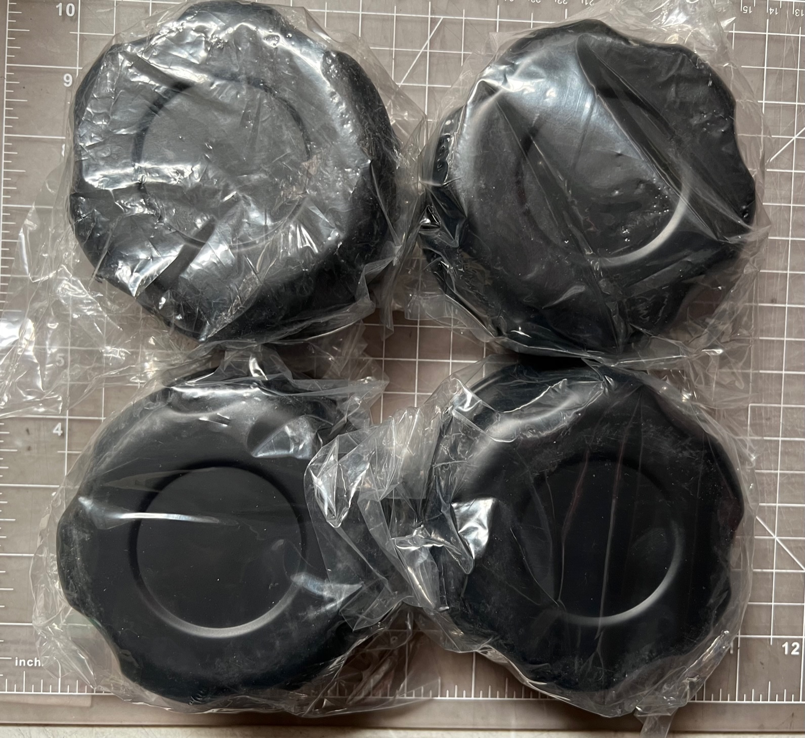 CAP006B CENTER CAPS : MATTE BLACK PUSH THRU CAPS (SET OF FOUR CAPS) - Image 4