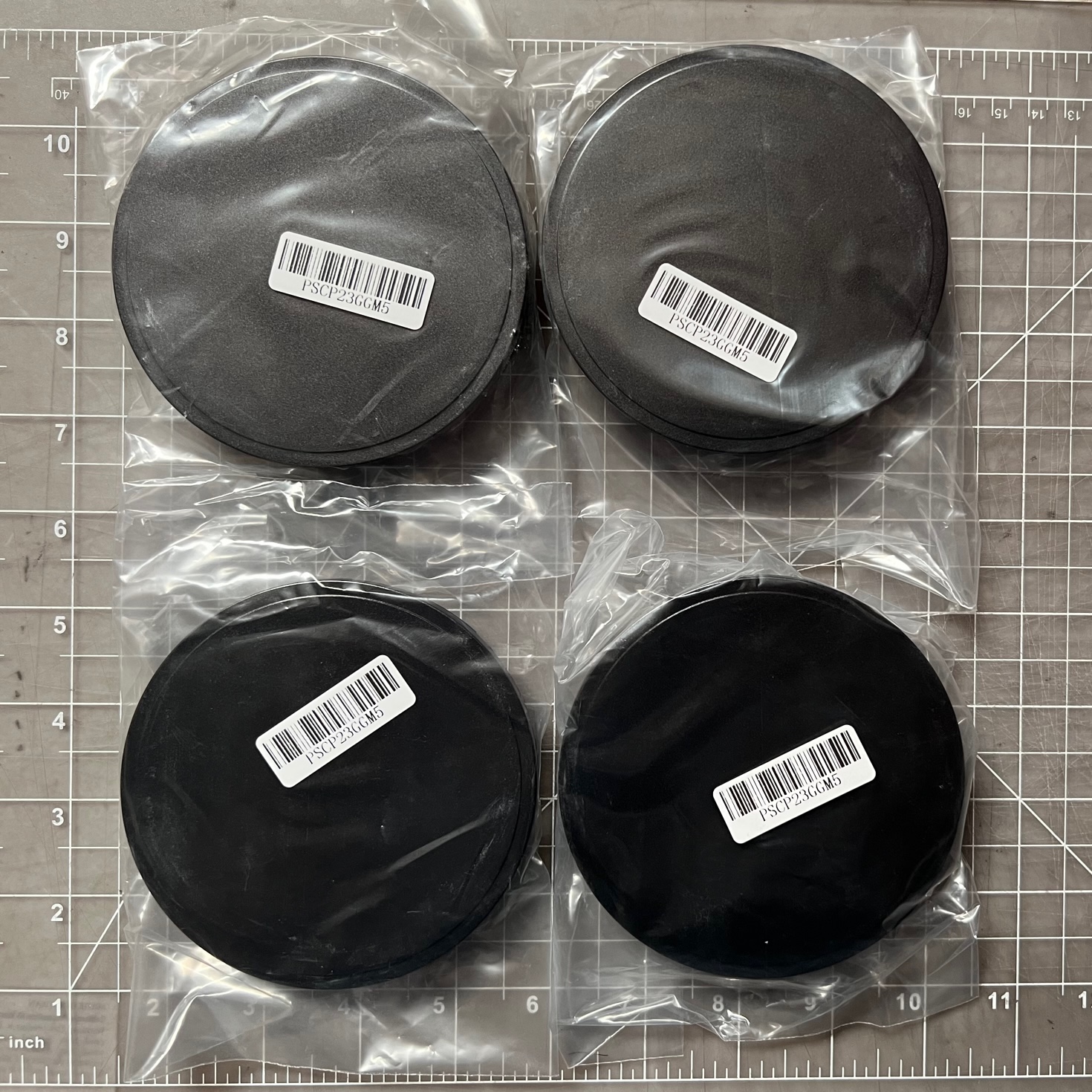 PSCP23GGM5 TR-1 STYLE CAPS : HIGH GLOSS DARK GUNMETAL (SET OF FOUR CAPS)