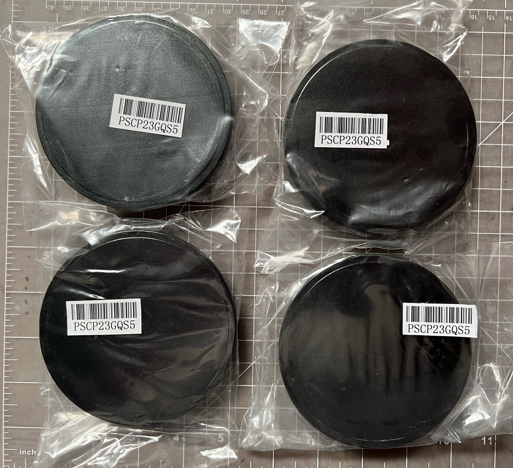 PSCP23GQS5 TR-1 STYLE CAPS : GRAPHITE GUNMETAL (SET OF FOUR CAPS)